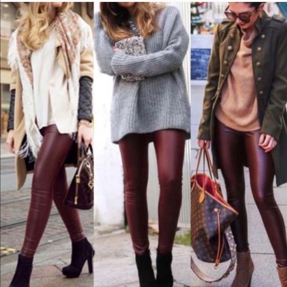 Stylish Burgundy Leggings for Women